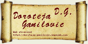 Doroteja Ganilović vizit kartica